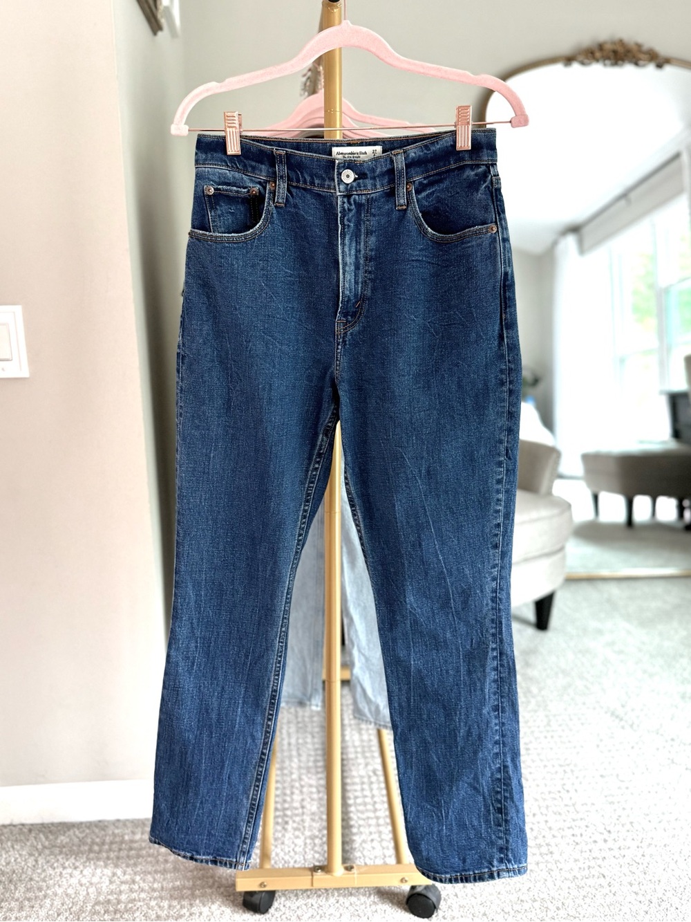 Abercrombie & Fitch Curve Love Slim Straight Ultra High Rise - Size 27 - Picture 4 of 12